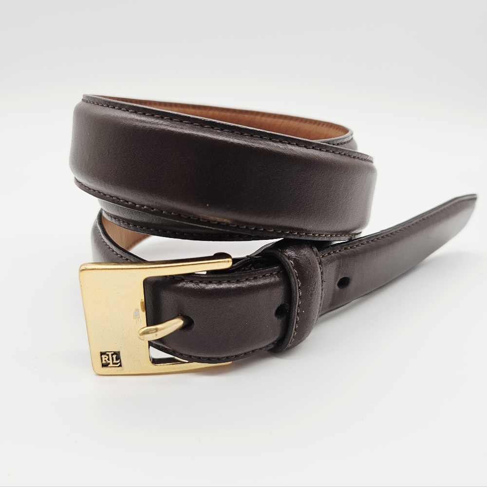 LRL LAUREN RALPH LAUREN | Italian Brown leather belt